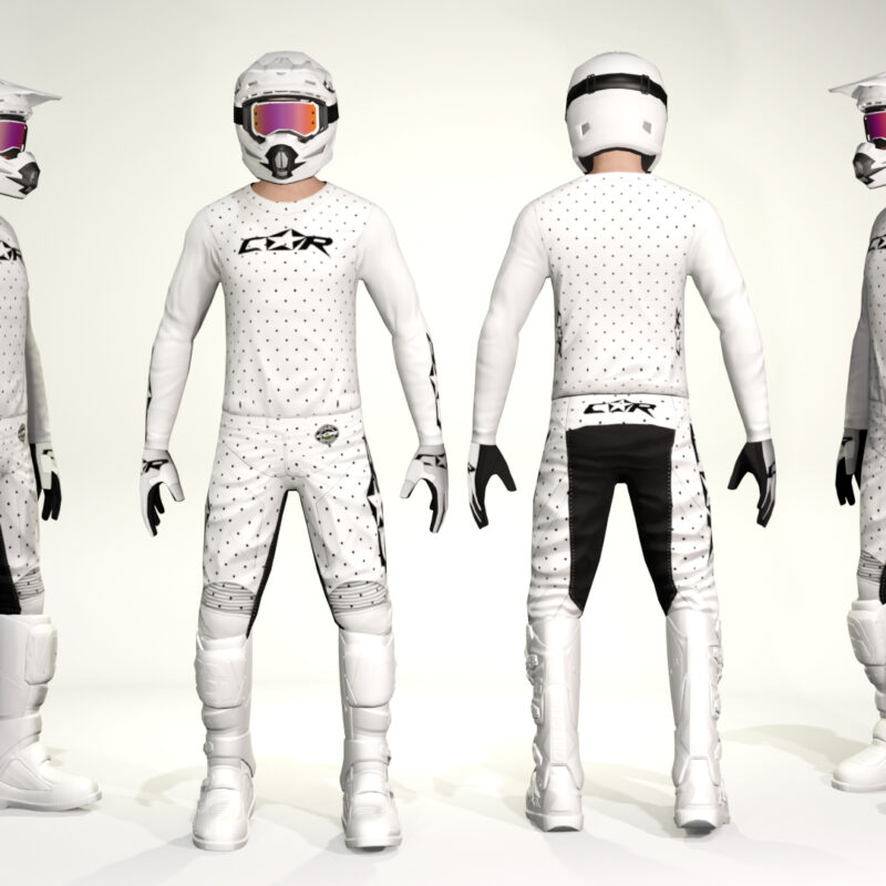 Pantalon Motocross classic blanc