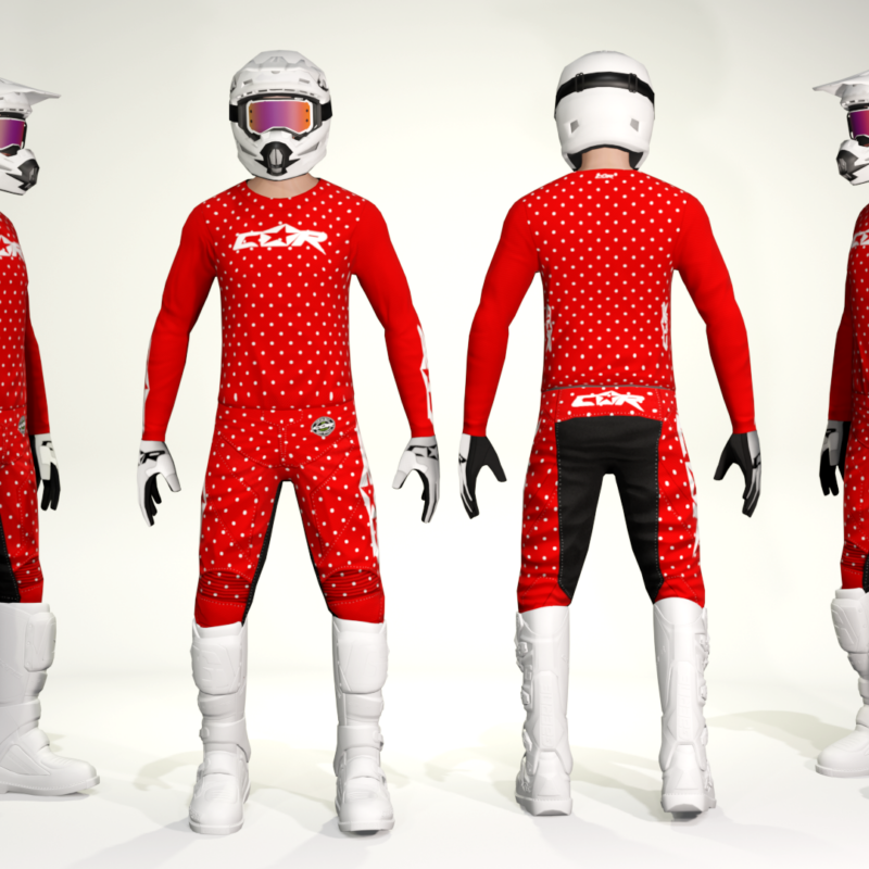 Pantalon Motocross classic rouge
